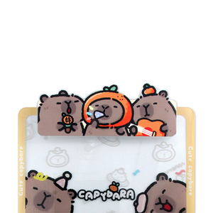 Tableau A4 <span class=keywords><strong>de</strong></span> <span class=keywords><strong>bureau</strong></span> en acrylique <span class=keywords><strong>de</strong></span> dessin animé personnalisé, tableau d'écriture en plastique transparent Capybara mignon pour étudiants avec <span class=keywords><strong>classeur</strong></span> - Product Image 4