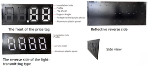 ป้ายราคาแบบพลิกแม่เหล็กสำหรับปั๊มน้ำมัน บริการตนเอง - Product Image 4