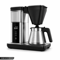 滴滤式咖啡机 10 杯 可编程 LCD 显示屏 带定时器 强度控制 防滴漏 玻璃水壶 家用厨房 OEM 供应商
