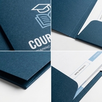 Carpeta de Negocios A4 Personalizada para la Educación Escolar, Instituciones de Capacitación, Artículos de Papelería con Marca, Funda para Presentaciones con Bolsillos