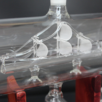 Carafe à vin en verre borosilicate de 1000 ml, en forme de baril de vin, personnalisable
