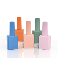 Flacon en verre givré de 15 ml de haute qualité pour vernis gel UV, couleur personnalisée, pour gel soak-off