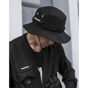 Sombrero de Pescador Negro para Hombre FOXA, 100% Lona de Algodón, Estilo Casual con Cordones - Product Image 4
