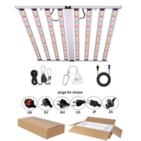Lampu LED Grow Light Spektrum Penuh 800W Lipat, Dapat Diredupkan, dengan Chip Aluminium IP65 LM301B LM301H LM281B untuk Fase Pembungaan