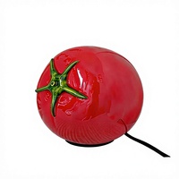 Lampe de table en forme de tomate rouge, lumière LED décorative pour chevet, chambre à coucher, salon