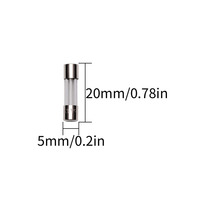 Fusible électronique automobile à soufflage lent en verre transparent 1,5A 250V 5*20mm