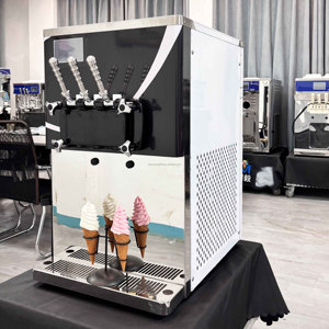 Machine à glace molle sans nettoyage, 7 jours, avec équipement de pasteurisation automatique, fonction de décongélation rapide, 3 saveurs - Product Image 6
