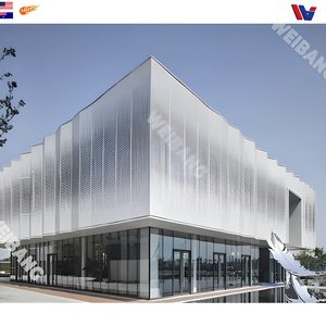 Mur rideau minimaliste en aluminium anodisé, design transparent, pour revêtement extérieur de bâtiment, anti-corrosion, 70 pouces et plus - Product Image 3