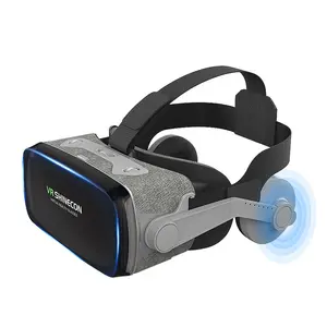 G07e vr מציאות מדומה משקפיים 3D סרט immersive משקפיים אוזניות אוזניות אוזניות VR משקפיים עבור טלפונים ניידים