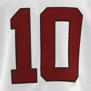 Vintage American Style HEALY Jersey Breathable Quick Dry V-neck White Red Block 10 Number Print <b>Mesh</b> <b>Short</b> Sleeve Summer Sport - Product Image 5