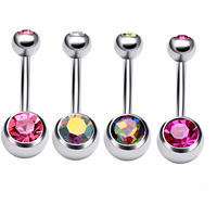 Métal éternel f136 titane g23 mode Piercing bijoux de corps nombril anneaux nombril anneau