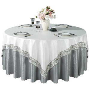 Belle <span class=keywords><strong>nappe</strong></span> tissée en polyester 100% personnalisation privée couvertures de <span class=keywords><strong>table</strong></span> ronde multifonctionnelles - Product Image 5