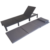 Chaise longue de jardin en rotin pour l'extérieur