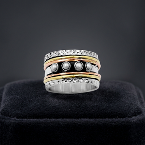 Anneaux en argent Sterling 925, bijoux de haute qualité avec Spinner, fait à la main, vente en gros, prix d'usine - Product Image 3