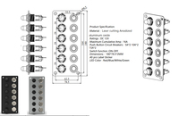 Panneau d'interrupteur à bouton-poussoir en acier inoxydable à courant élevé 6 groupes Disjoncteur Source de lumière LED Tension maximale de 12V Certifié CE