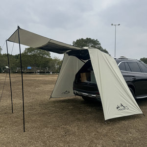 Tente arrière de voiture portable, noir, kaki, blanc, extension de coffre de SUV, auvent imperméable et pare-soleil, camping en plein air, trois saisons - Product Image 4