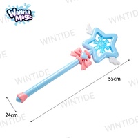 Lanceur d'eau à pompe en forme de baguette magique de fée avec ailes de flocon de neige à thème étoilé, jouet de pulvérisation rétractable, cadeau d'été pour piscine, plage, extérieur, unisexe