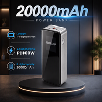 Chargeur portable pour ordinateur portable de voyage 100W Entrée/Sortie, Power Bank à charge rapide 20000mA, Power Bank avec logo personnalisé