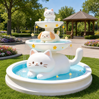 Statues d'animaux 3D en fibre de verre, chiens et chats, ornements en résine pour la décoration extérieure des zoos, parcs et parcs d'attractions, très demandées.