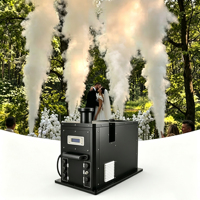 EWTX LUX-V2 Máquina de Humo CO2 de Alta Potencia 3000W con 3 Canales DMX, Control Manual, Cabezal Giratorio, AC220-230V, 1 Año de Garantía, para Escenarios