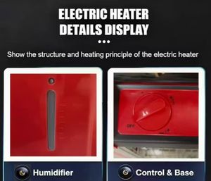 Radiateurs électriques portables en quartz pour pièce avec protection contre l'inclinaison, options de prises multiples, chauffage rapide, personnalisables OEM - Product Image 3