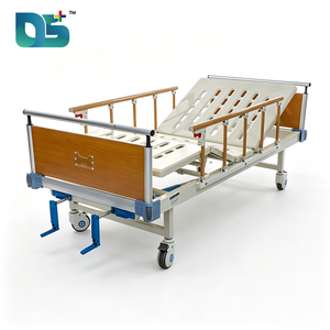 Barrières de sécurité pliantes en alliage d'aluminium à trois fonctions, poids 110 kg, inclinaison 0-75° °   Lit d'hôpital manuel réglable pour soins infirmiers - Product Image 5