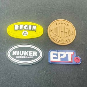 Consen Small MOQ Custom logo Brand Letter Raised Rubber PVC Patch Label for Cloth / Bag - Product Image 3