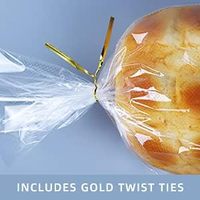 Bolsas de Plástico Transparente BOPP Perforadas de Grado Alimenticio para Panadería con Ataduras de Cuerda Gratis para Mini Panecillos Caseros y Personalizables