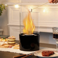 Meilleure Vente : Cheminée de Table de Camping en Métal Noir, Kit de Fabrication de S'mores pour Fêtes, Fournitures de Jardinage