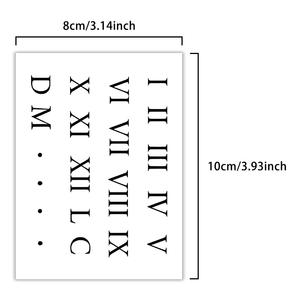 Tatuaje Temporal de Números <span class=keywords><strong>Romanos</strong></span>, Tatuaje Semipermanente, Resistente al Agua y al Sudor, Dura 2 Semanas, <span class=keywords><strong>para</strong></span> Brazo, Cintura, Clavícula - Product Image 2