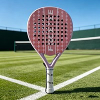 Raquette de padel personnalisée 2026, surface rugueuse 3K 3D, noire, EVA, style Viper, service OEM/ODM, en stock, qualité usine