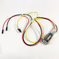 Bouton d'alimentation d'ordinateur éclairé par LED momentané 19 mm en métal pour PC, bouton poussoir de démarrage, bouton poussoir pour sonnette de porte, 3A PIN 220V