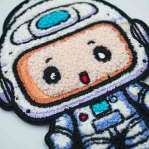 Broderie exquise 10 cm Broderie en chenille 5 cm Broderie complète Dos adhésif thermocollant Étiquettes brodées pour garçons et filles - Product Image 2