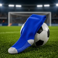 Chaussettes de sport de football pour femmes, montantes au-dessus du genou, avec bord côtelé, talon et bout renforcés, en maille, pour équipes sportives, OEM en gros