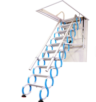 Escalier de grenier électrique télescopique en acier pour maison moderne, avec design pratique