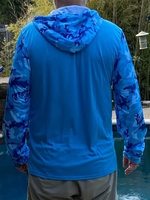 Sweat à capuche personnalisé pour homme, chasse et pêche, UPF 50+, manches longues avec cache-visage, col sans étiquette et coutures plates, direct usine