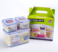 Boîte de conservation alimentaire hermétique carrée en plastique sans BPA, réutilisable, pour sandwichs glacés, type bento, avec couvercle, vente en gros pour la cuisine