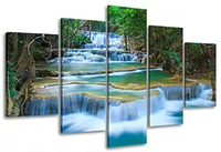 Vente belle peinture de paysage marin ensemble toile paysage océan plage 5 panneaux Art mural sur toile cadre d'impression sur toile Art mural sur toile