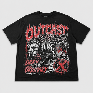 Camiseta Streetwear Personalizada de Algodón Pesado 300GSM con Lavado Desgastado, Hombros Caídos, Corte Holgado y Gráfico para Hombre - Product Image 1