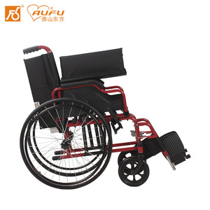 Silla de ruedas manual AUFU, ligera, plegable, con estructura de acero, para ancianos y personas con discapacidad, ayuda para la movilidad, uso doméstico. - Product Image 2