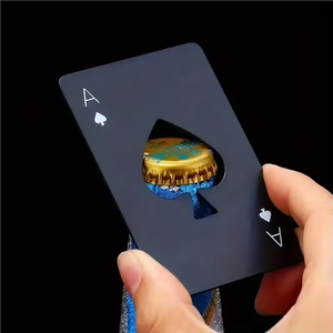 1pc Poker Shaped Steel <b>Beer</b> <b>Bottle</b> Opener, Outdoor Concealed Poker For Throwing Practice - Product Image 3