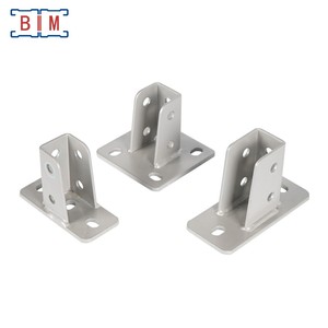 Heavy Duty Powder Coated 5mm Thick Custom-Shaped Steel Base Support <strong>Bracket</strong> For Single Channel - Product Image 5
