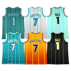 Vente Flash 2026 <span class=keywords><strong>LaMelo</strong></span> Ball # 1 Liam McNeeley # <span class=keywords><strong>Maillot</strong></span> de basket rétro à 7 points cousus pour hommes S-2XL - Product Image 1