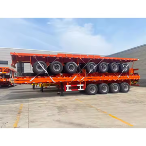 Semi-remorque porte-conteneurs squelette en acier à 3 essieux de 40 pieds avec essieux BPW/FUWA, transport de conteneurs, pneus triangulaires 12R22.5 - Product Image 3