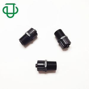 Conector Luer Macho de <span class=keywords><strong>Nylon</strong></span> Negro JU con Rosca NPT de 1/8-27 y Anillo de Bloqueo Integral - Product Image 2