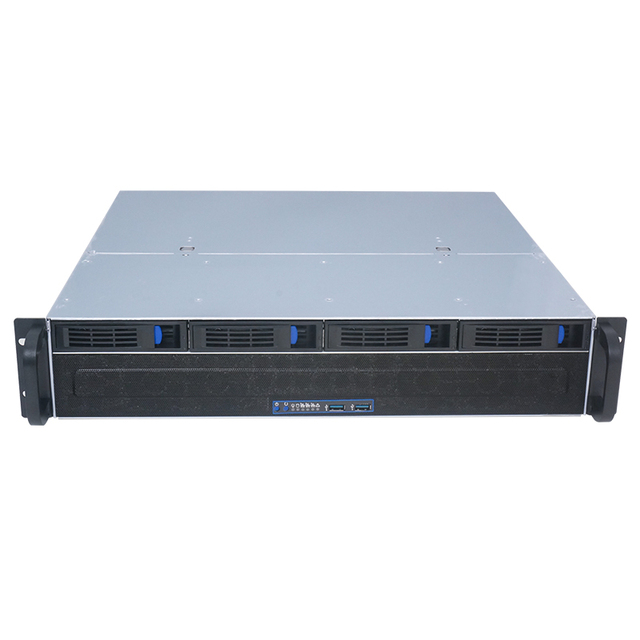 2U Rackmount Server case Chassis with 4 Hot-Swappable SATA/SAS Drive Bay, MiniSAS /SATA Connector