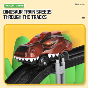 Nouveau produit enfants bricolage assemblage <span class=keywords><strong>Train</strong></span> piste jouet ensemble 59 pièces dinosaure assemblage <span class=keywords><strong>Rail</strong></span> voiture électrique <span class=keywords><strong>Train</strong></span> piste jouets - Product Image 4