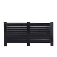 Cache-radiateur en gros style européen, cache-radiateur en bois MDF noir extra large pour radiateur chauffant