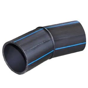 HDPE 22.5DEG ELBOW PE pipe fittings connector FABRICATED processing welding 22.5degree bend ELBOW