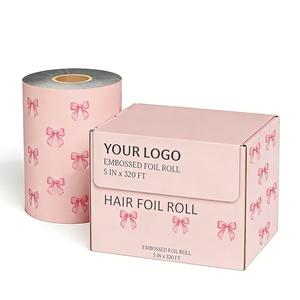Wholesale Customizable Embossed <strong>Aluminum</strong> <strong>Foil</strong> Roll 320 Ft 12/15/18mic Eco-Friendly Salon Hair <strong>Coloring</strong> <strong>Foils</strong> - Product Image 1